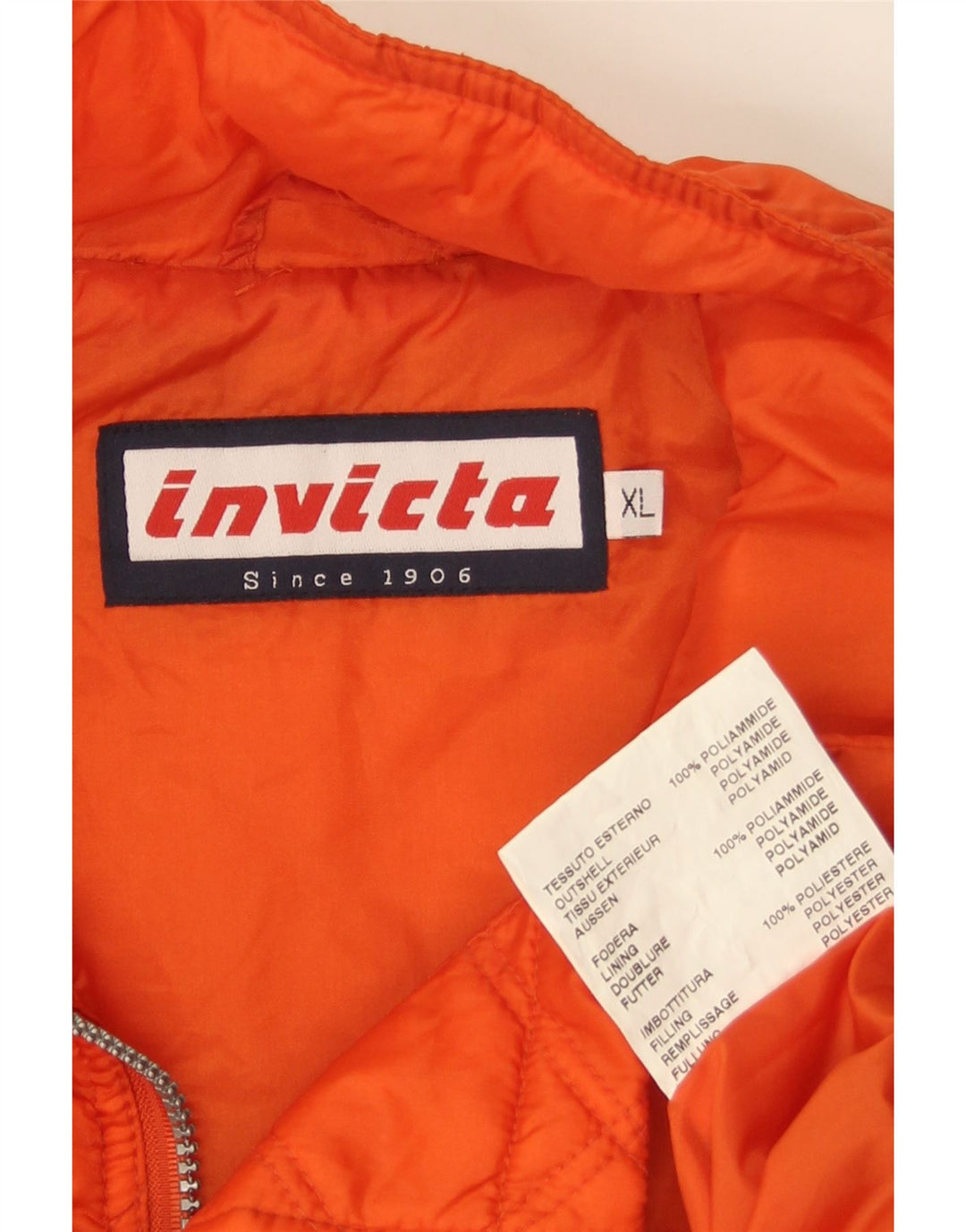 INVICTA Herre Quiltet Gilet UK 42 XL Orange Polyamid