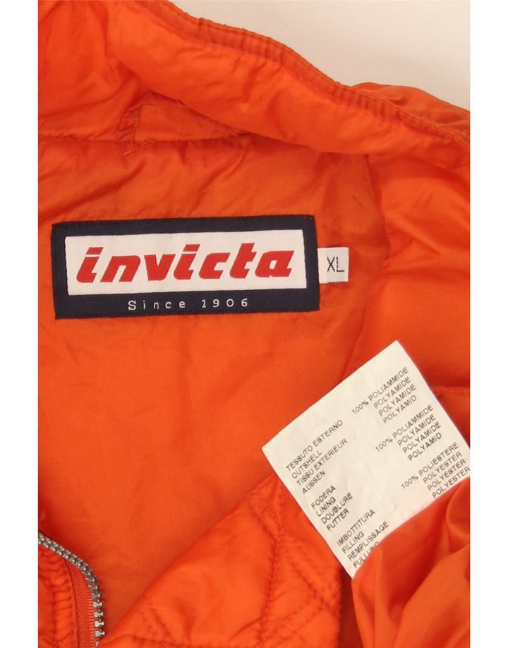 INVICTA Herre Quiltet Gilet UK 42 XL Orange Polyamid
