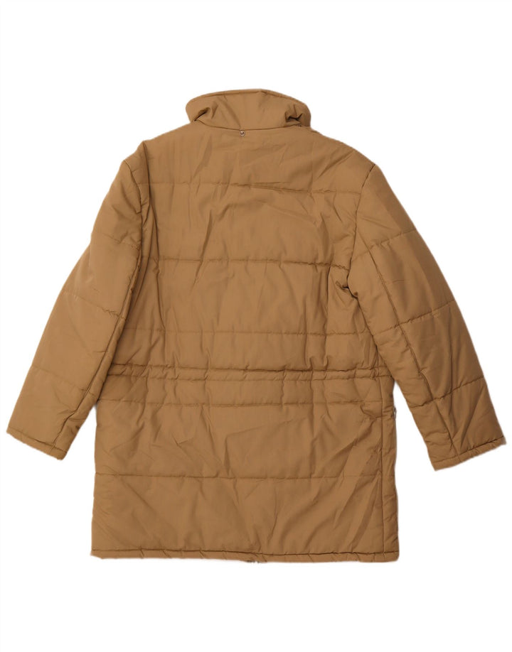 Vintage polstret herrefrakke UK 36 Small Beige Polyester