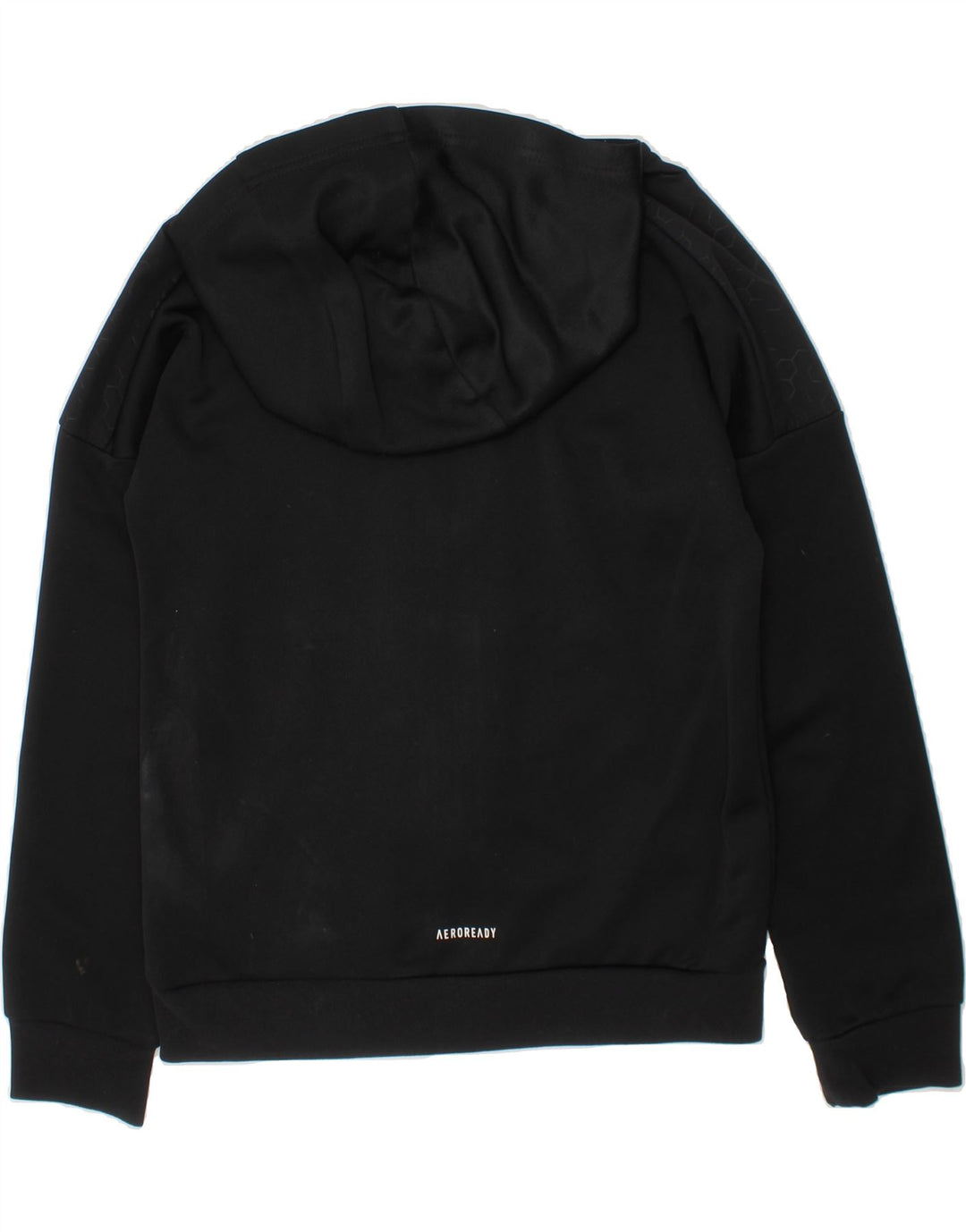 ADIDAS Boys Zip Hoodie Sweater 9-10 Years Black Colourblock Polyester Vintage Adidas and Second-Hand Adidas from Messina Hembry 