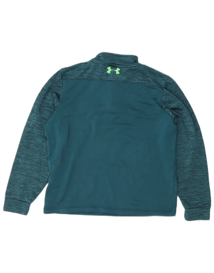 UNDER ARMOUR Dame Loose Fit Sweatshirt Jumper UK 10 Lille Grøn