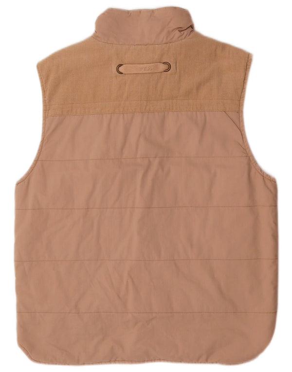 Fila Herre Polstret Gilet UK 38 Medium Beige Bomuld
