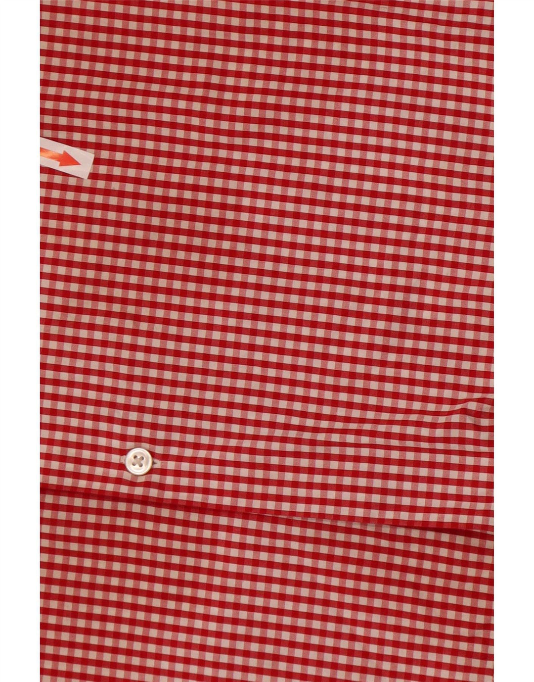 Hugo Boss Herre Regular Fit skjorte str. 41 16 Large Red Gingham Cotton