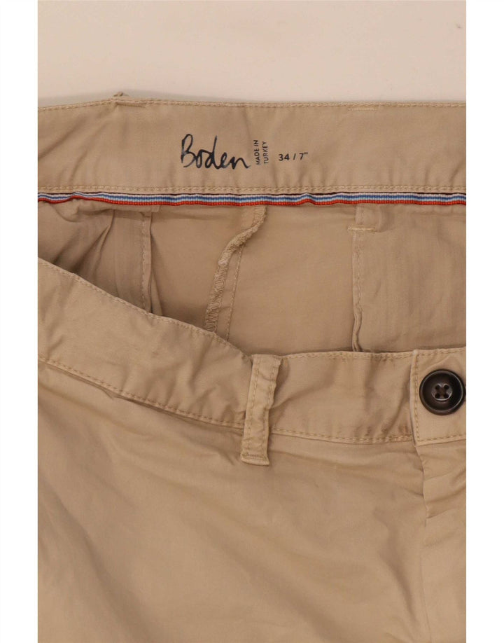 Boden Herre Chino Shorts Large W34 Beige Bomuld