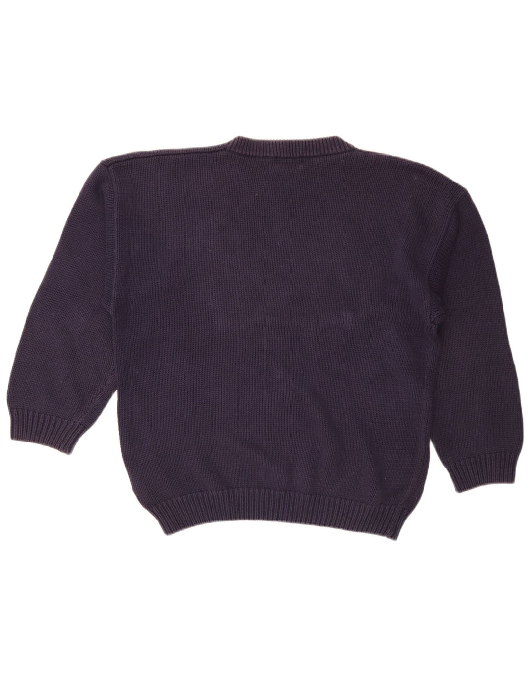 St. Bernard Herre Crew Neck Jumper Sweater Large Navy Blue Argyle/Diamond