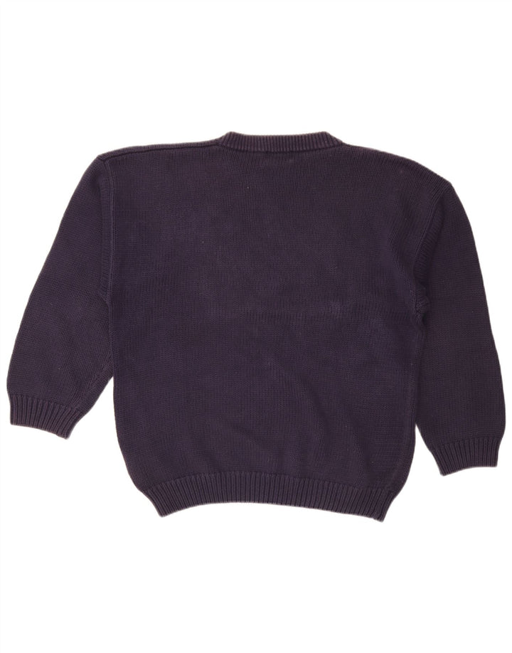 St. Bernard Herre Crew Neck Jumper Sweater Large Navy Blue Argyle/Diamond