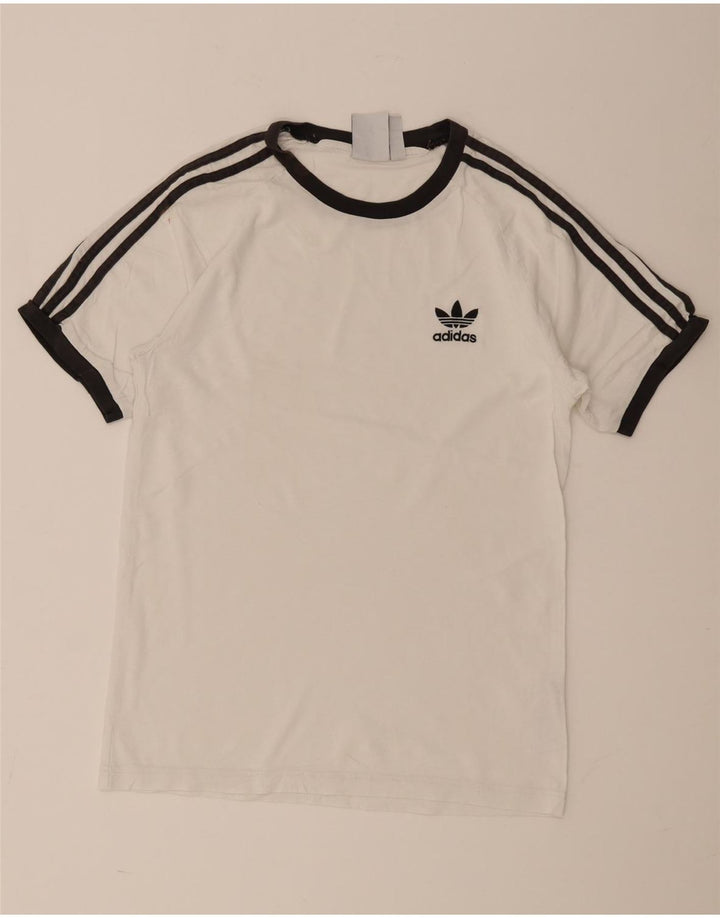 Adidas Herre T-Shirt Top Lille Hvid Bomuld