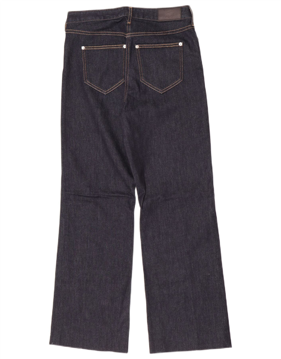 Lacoste Dame Bootcut Jeans Størrelse 36 Small W28 L29 Marineblå Bomuld