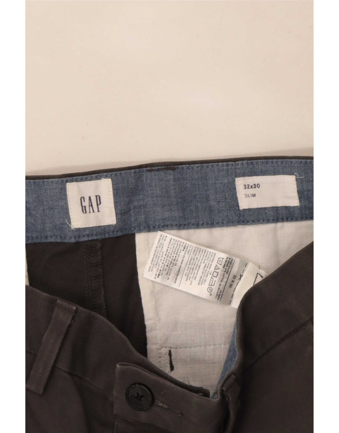 Gap Herre Slim Chino Bukser W32 L30 Grå Bomuld