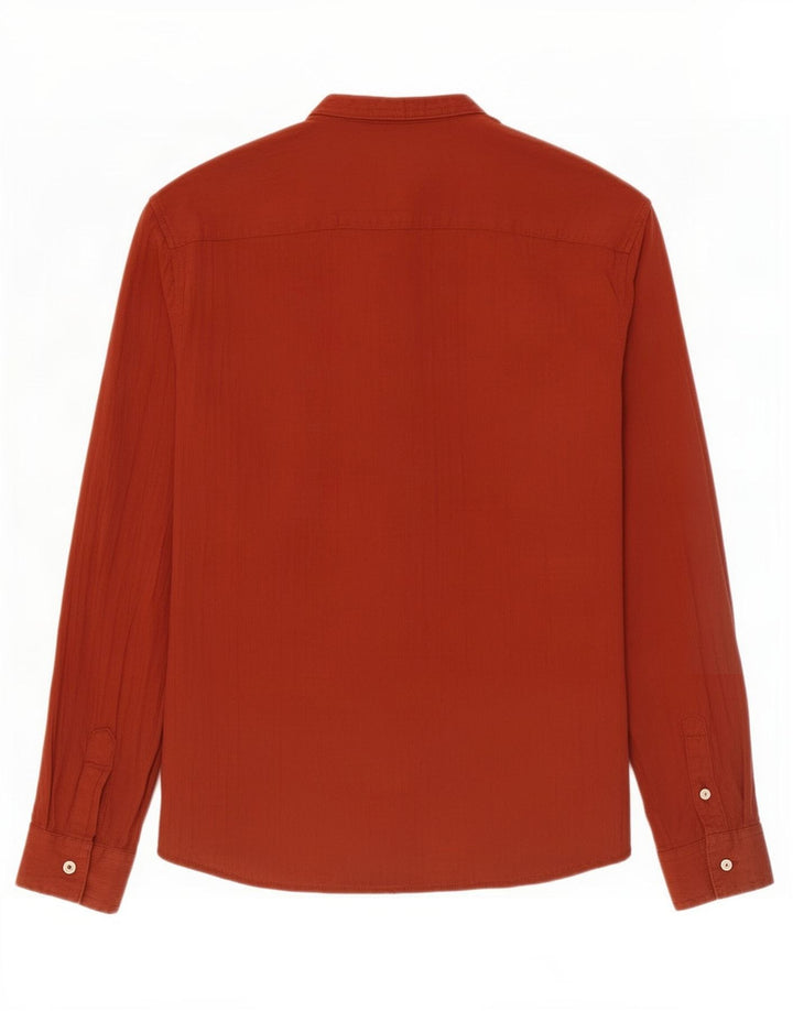 Zara Herre Relaxed Fit skjorte, lille rødbrun