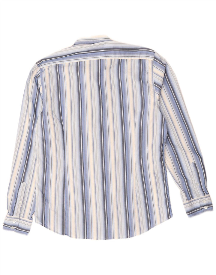 TED BAKER Mens Shirt Size 4 Large Blue Striped Cotton