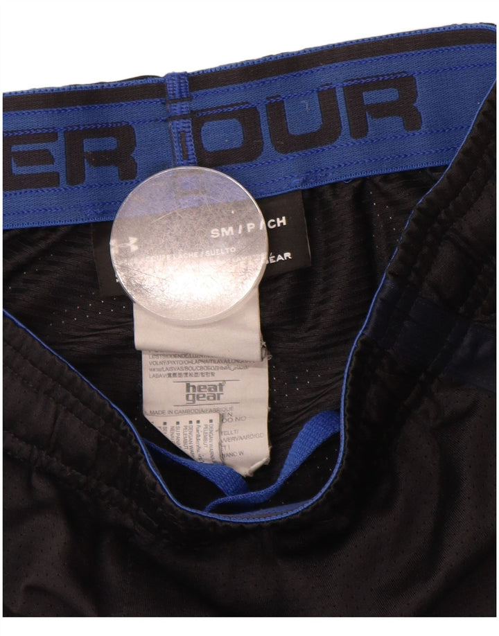 Under Armour Herre Heat Gear Sports Shorts Small Black Colourblock Polyester