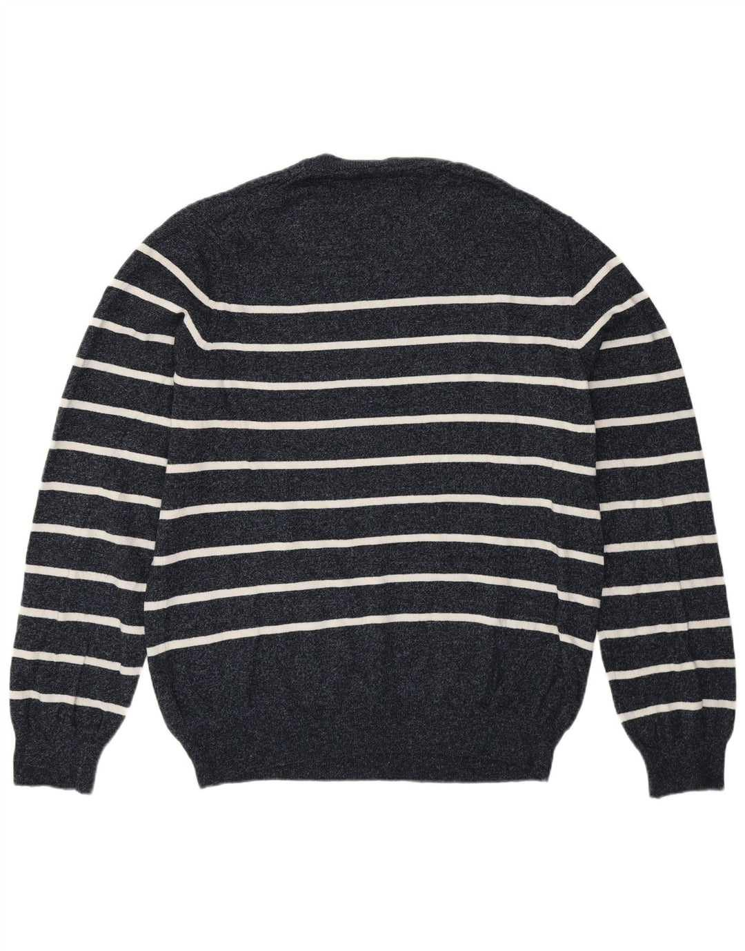 Marks & Spencer Herre sweater med rund hals, stor marineblå stribet