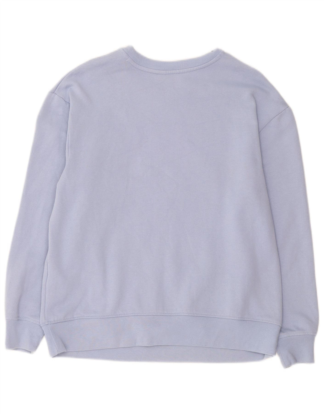 Marks & Spencer Dame Grafisk Sweatshirt Jumper UK 14 Stor Blå Bomuld