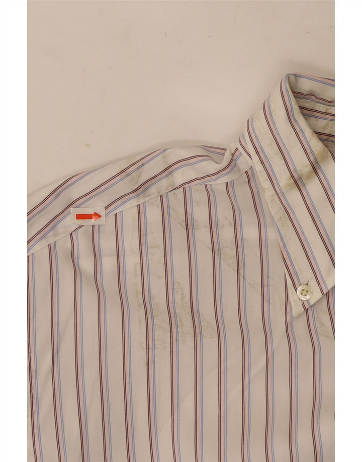 Lacoste Herreskjorte str. 42 Stor hvidstribet bomuld