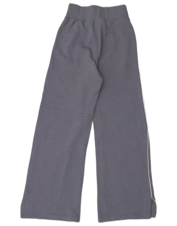 Nike Womens Tracksuit Bukser med brede ben UK 4 XS Blå Bomuld