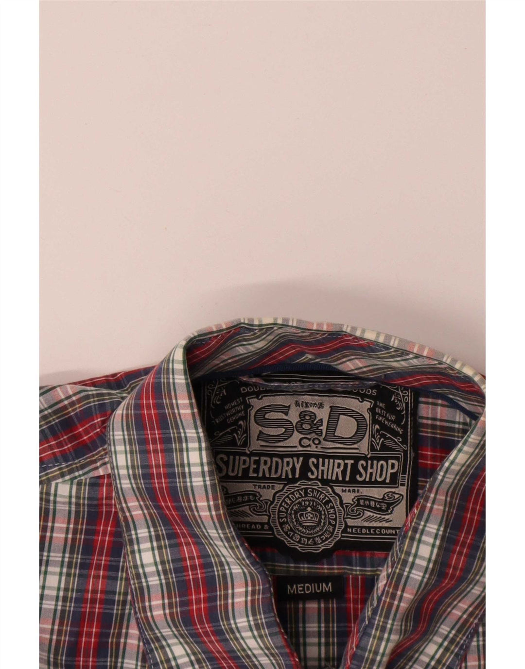 Superdry kortærmet herreskjorte Medium flerfarvet ternet bomuld