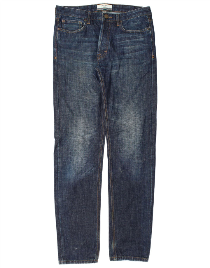 Fat Face Herre Slim Jeans W32 L34 Marineblå Bomuld