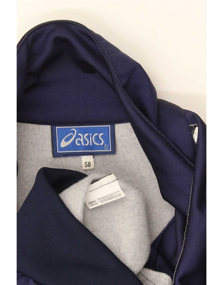 Asics Herre grafisk træningsdragt Topjakke IT 58 3XL Navy Blue Colourblock