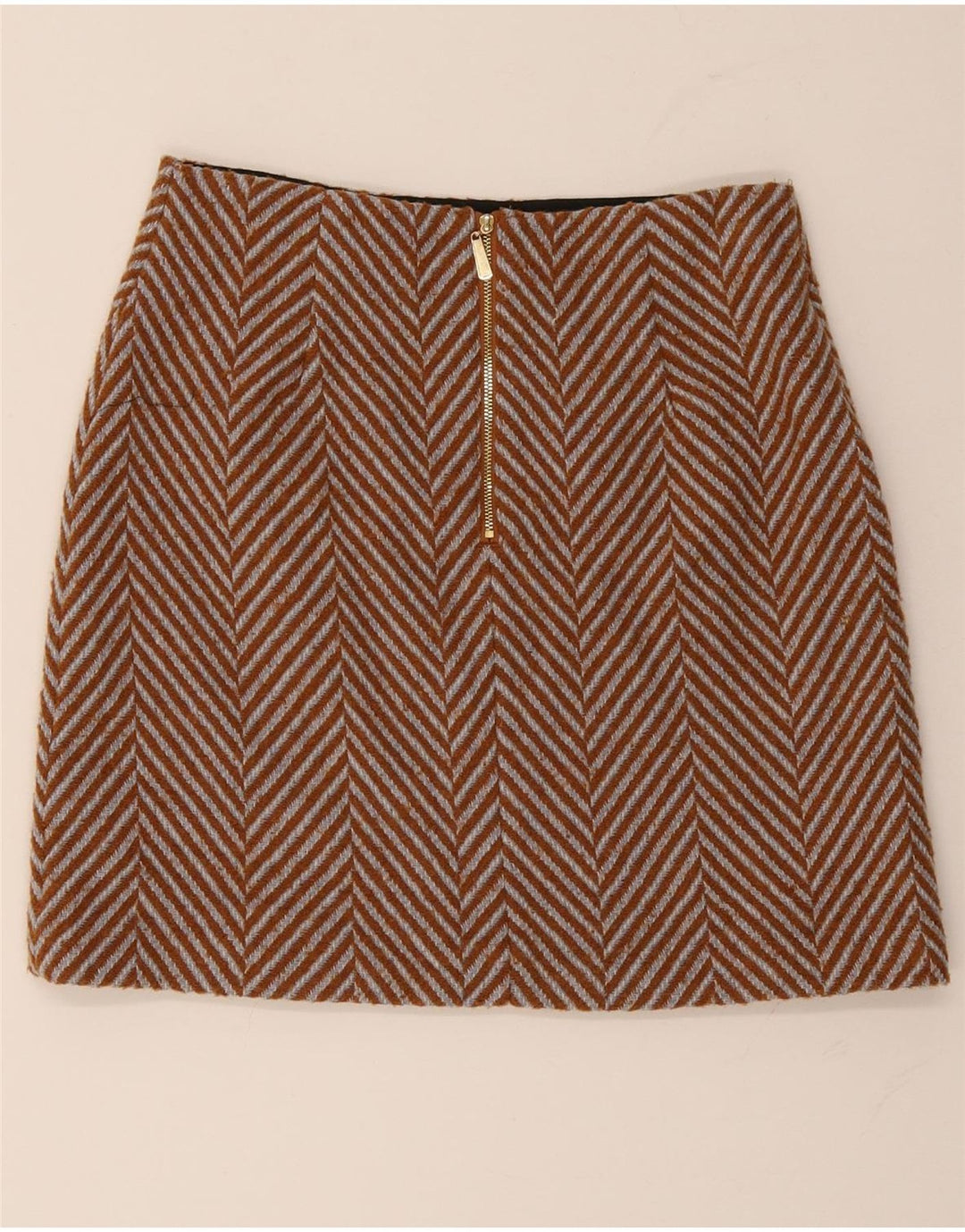 Marks & Spencer Dame Mini-nederdel UK 10 Small W30 Brown Sildeben