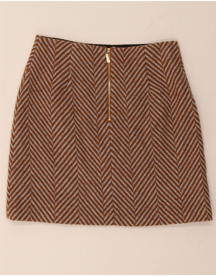Marks & Spencer Dame Mini-nederdel UK 10 Small W30 Brown Sildeben