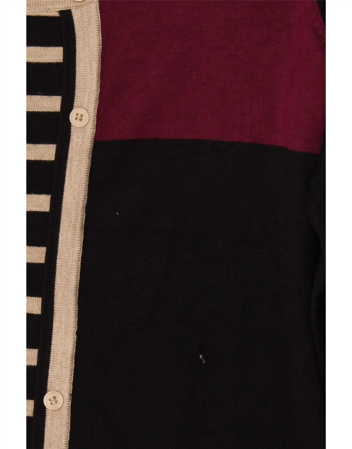 M&Co Dame Boat Neck Jumper Sweater UK 14 Medium Black Colourblock