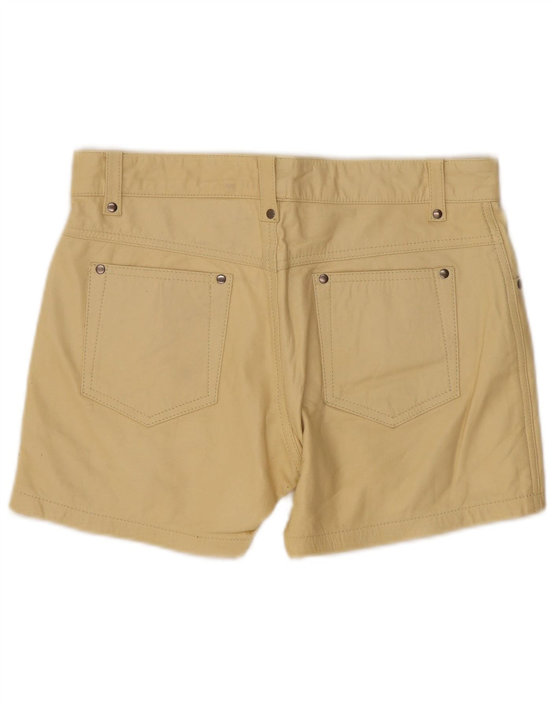 Vintage Læder Læder Shorts W33 store gule Læder