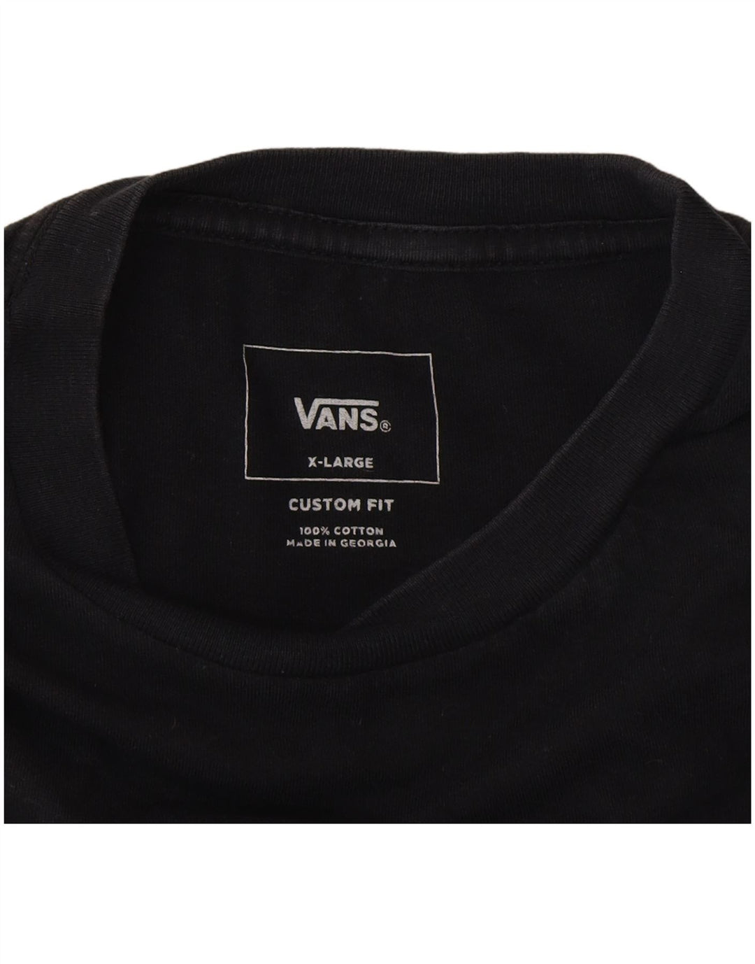 Vans Dame Custom Fit Grafisk T-Shirt Top XL Sort Bomuld