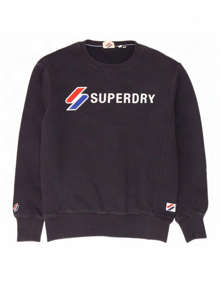 Superdry grafisk sweatshirt til mænd Medium marineblå bomuld