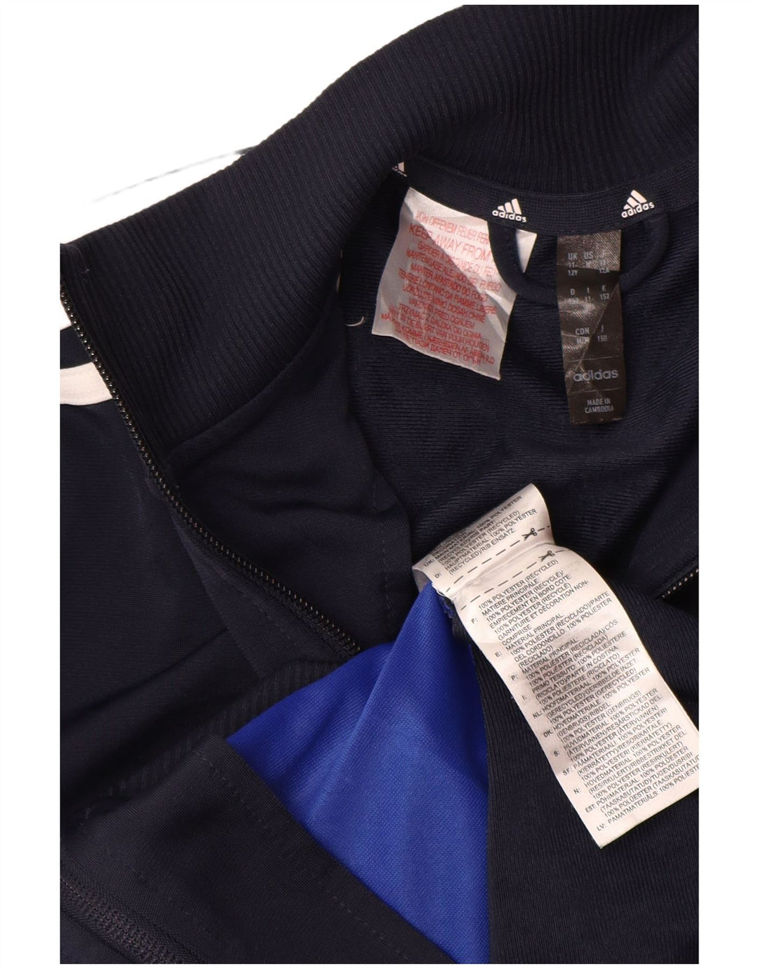 ADIDAS Aeroready træningsdragt topjakke til drenge 11-12 år marineblå