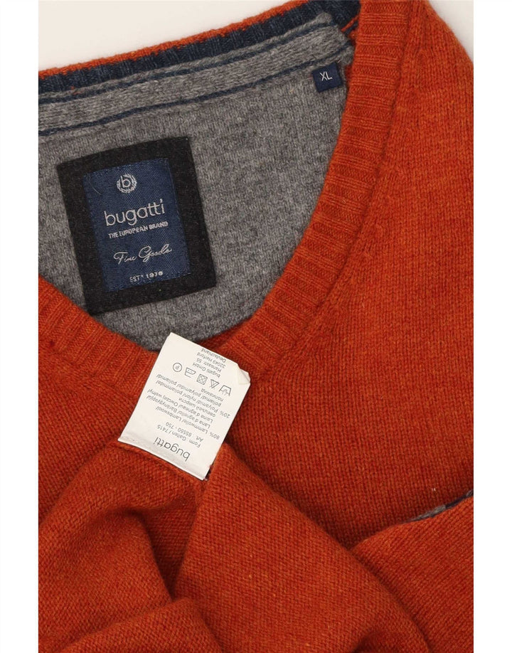 Bugatti Herre V-hals sweater XL Orange lammeuld