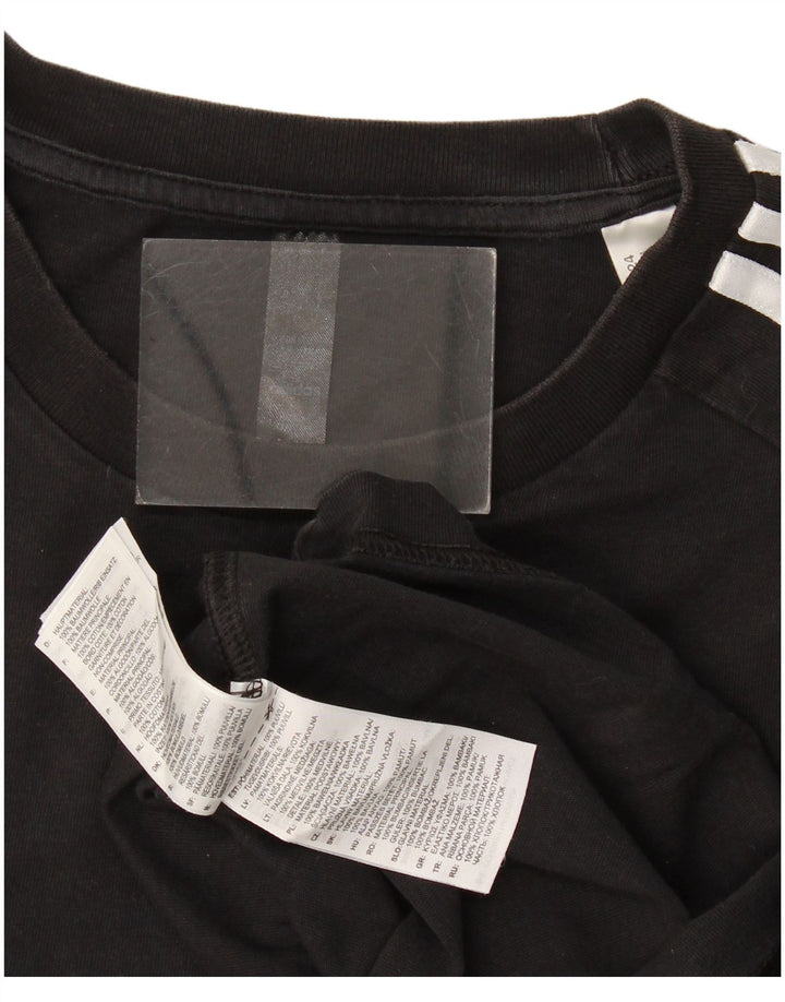 Adidas Herre T-Shirt Top Stor Sort Bomuld