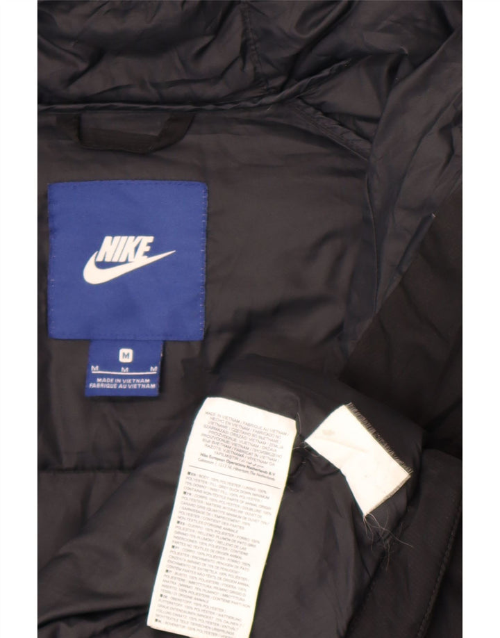 Nike Polstret jakke med hætte til mænd UK 38 Medium Black Polyester
