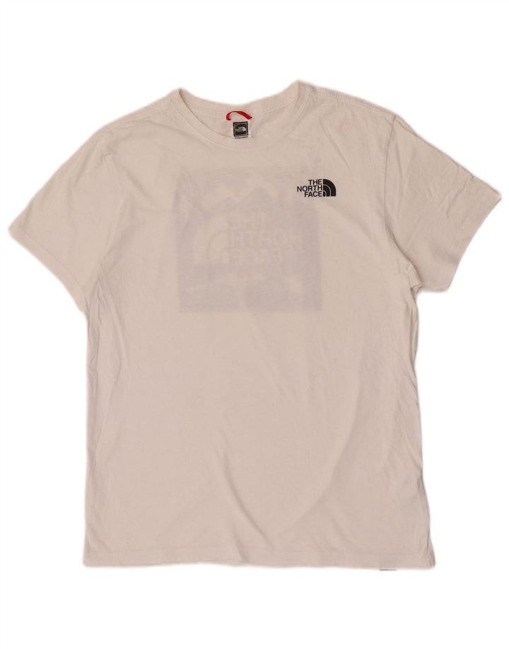 The North Face Herre grafisk T-shirt Top Medium Hvid Bomuld