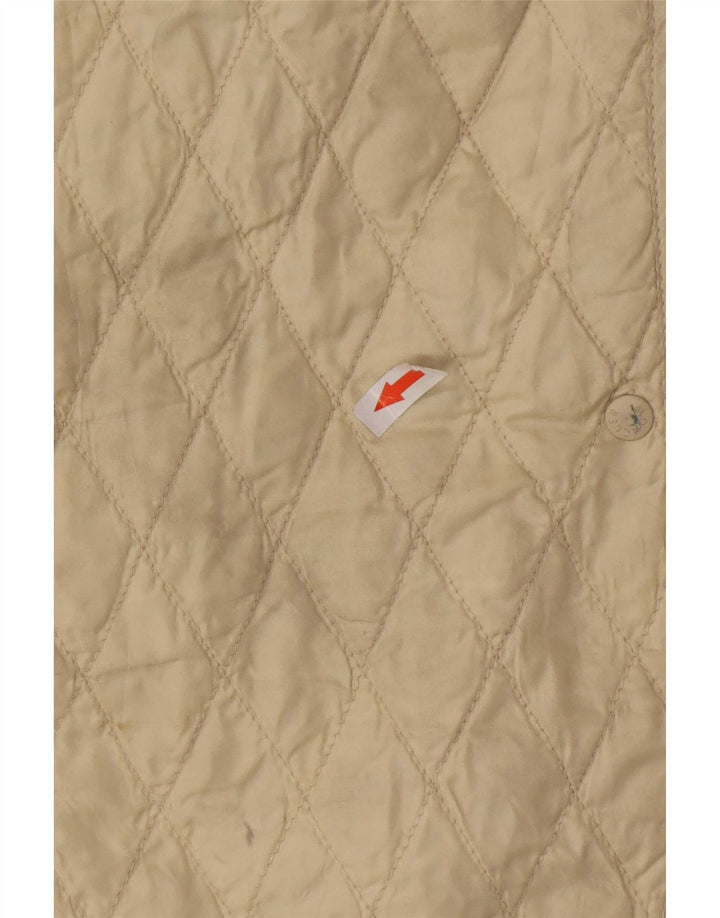 Moncler Dame Quiltet Jakke Størrelse 4 XL Beige