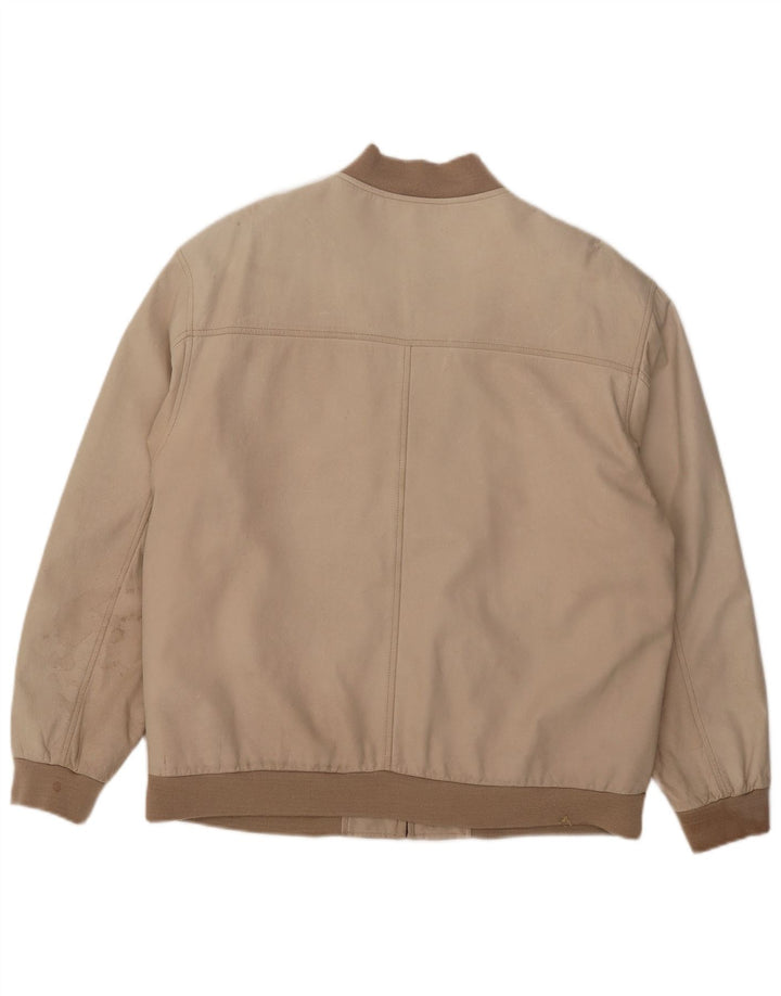WESTBURY Herre Læderjakke UK 38 Medium Beige Læder