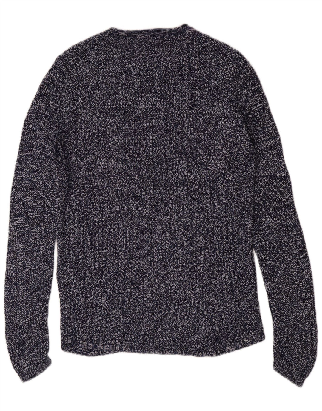 Jack & Jones Herre sweater med rund hals, mellemblå marineblå bomuld