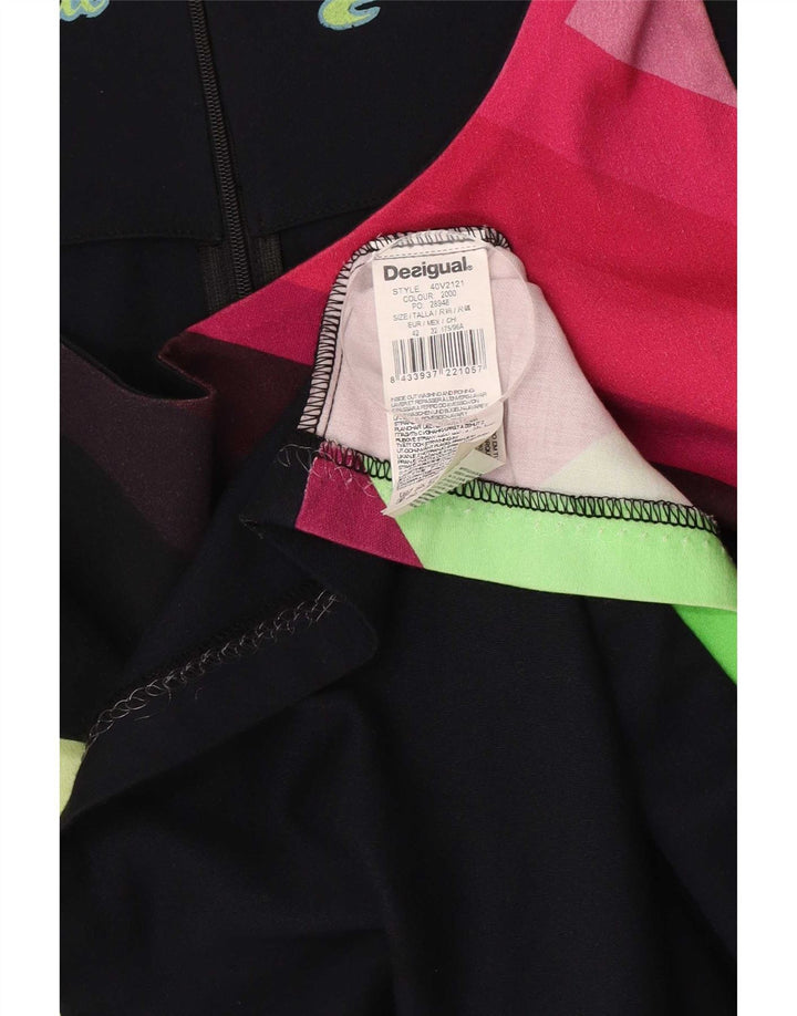 Desigual Kvinders Grafisk Skede Kjole EU 42 Stor Flerfarvet Geometrisk