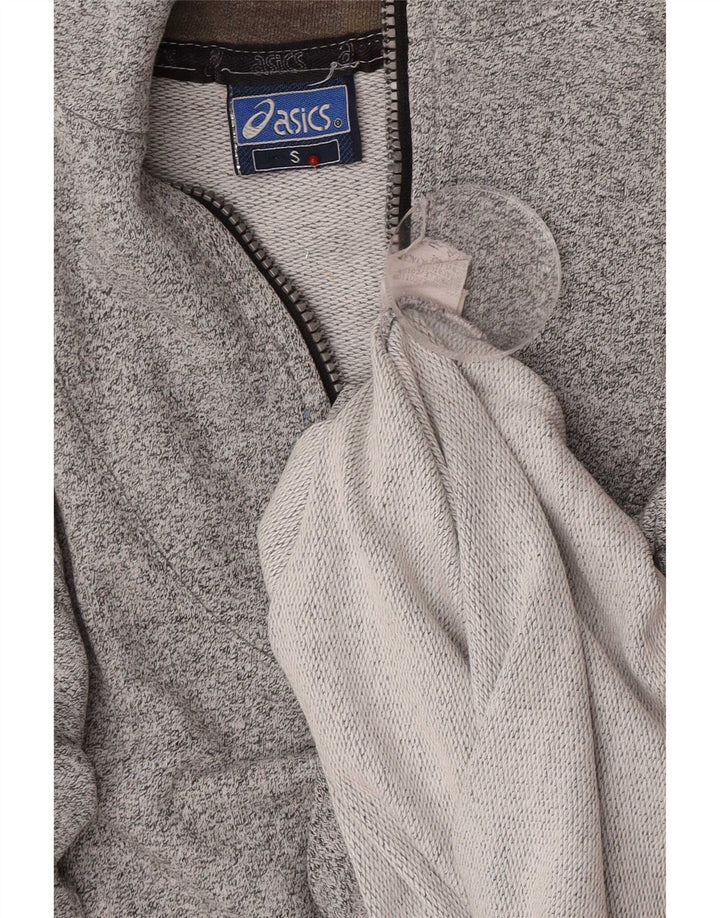 Asics Herre grafisk lynlås-hals sweatshirt lille grå flækket bomuld