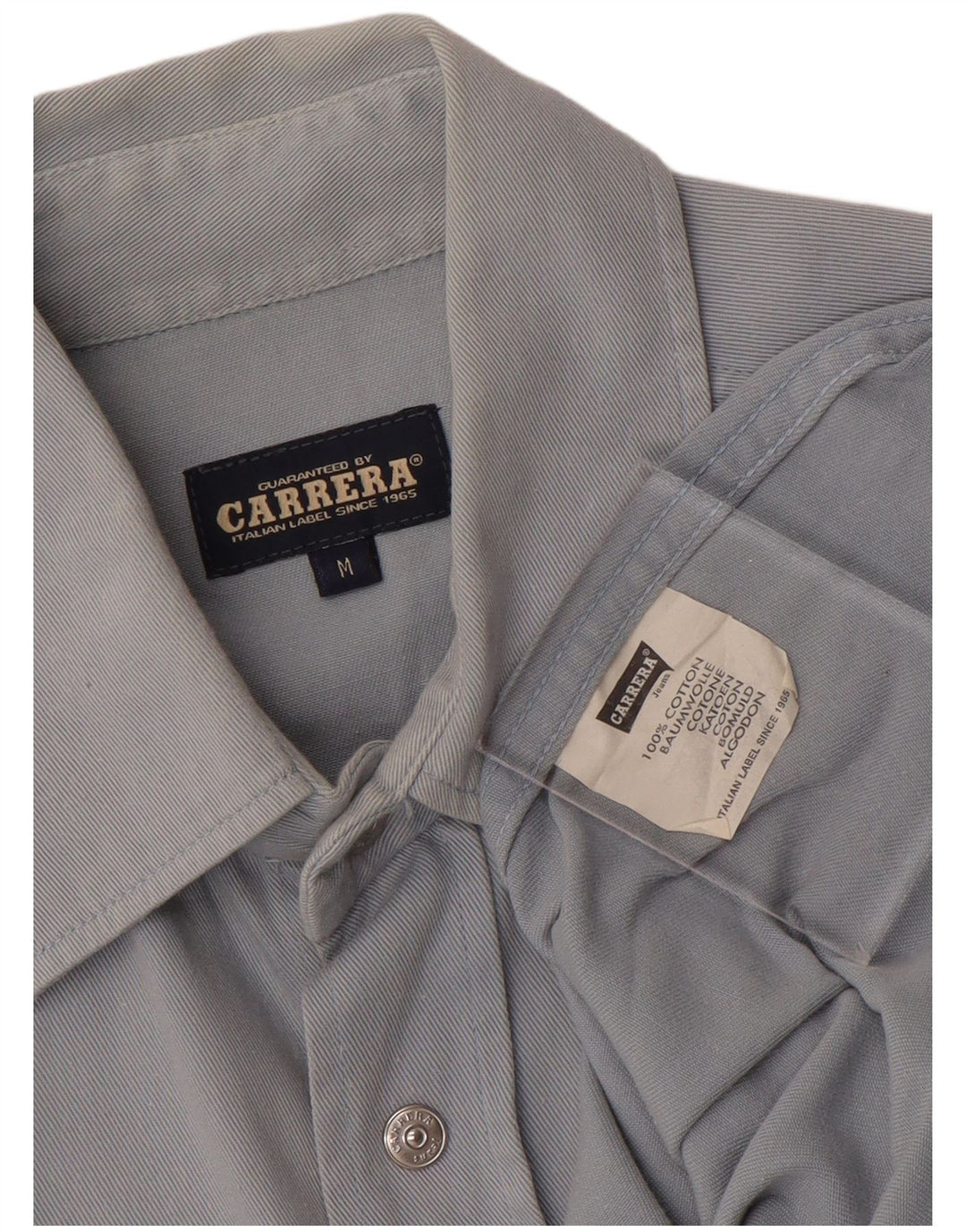 CARRERA Mens Shirt Medium Blue Cotton
