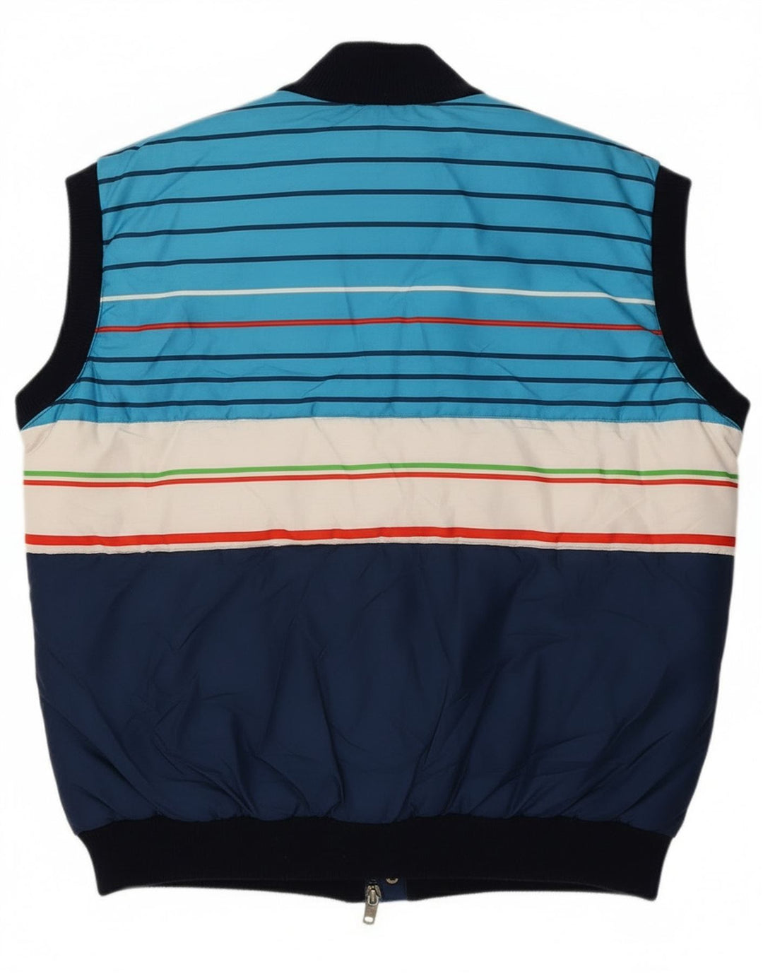 Azzurra Herre Polstret Gilet UK 40 Large Navy Blue Colourblock