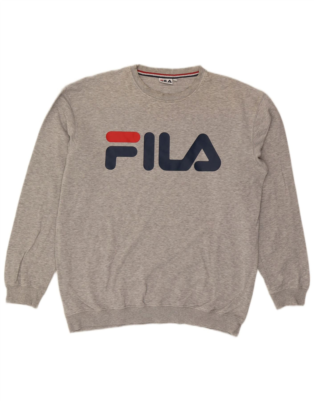 FILA Mens Graphic Sweatshirt Jumper Large Grey Cotton