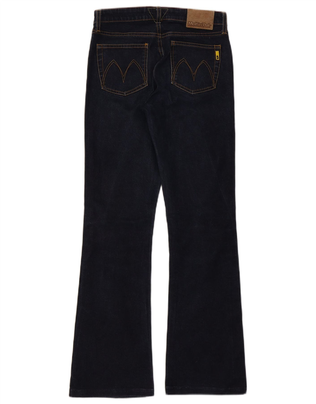 MELTIN' POT Dame Bootcut Jeans W26 L29 Marineblå Bomuld