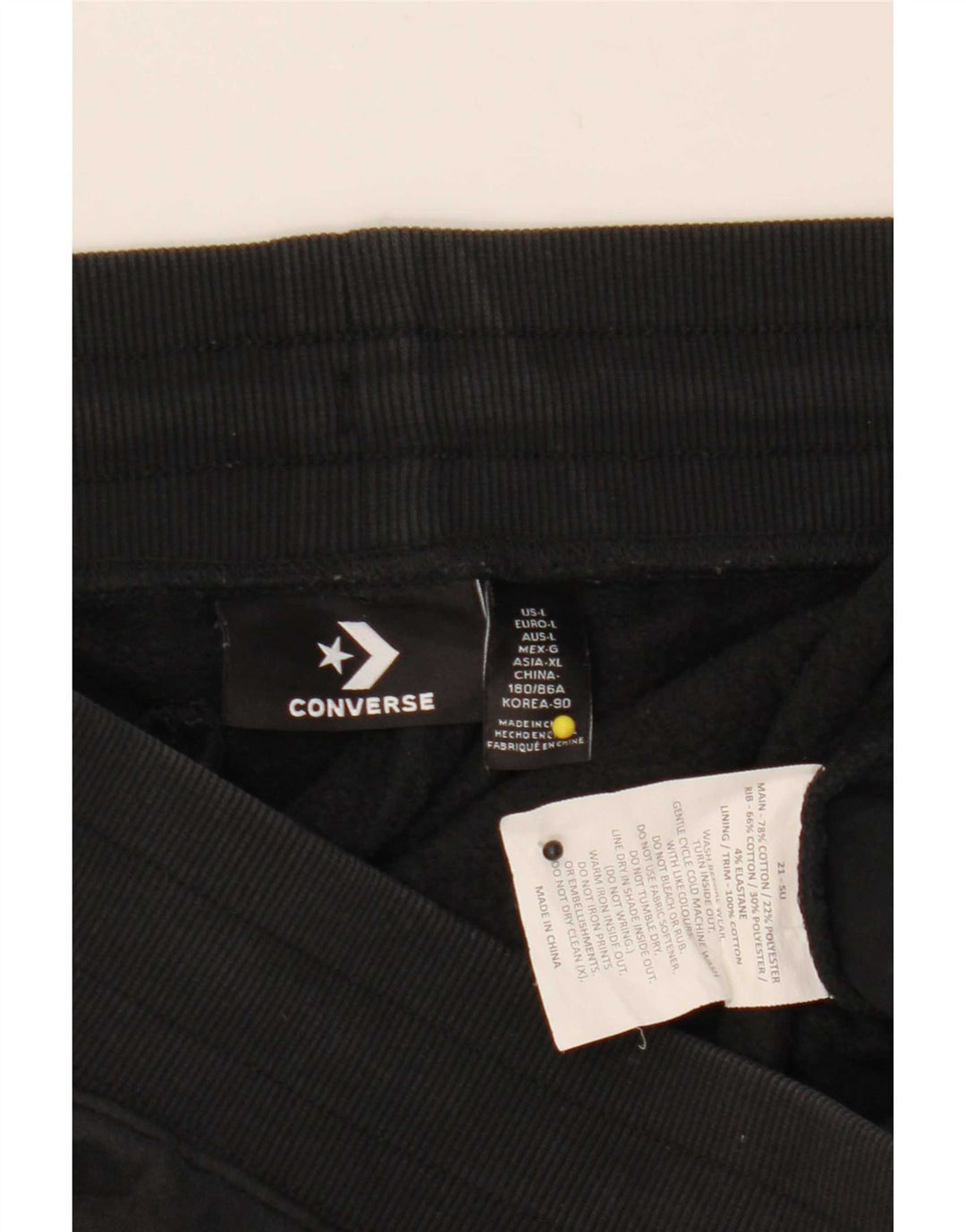 Converse Herre træningsdragt Bukser Joggers Large Sort Bomuld