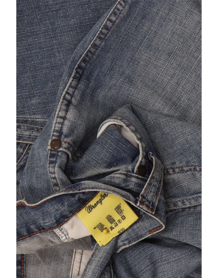 Wrangler Herre Denim Cargo Shorts W30 Medium Blue Bomuld