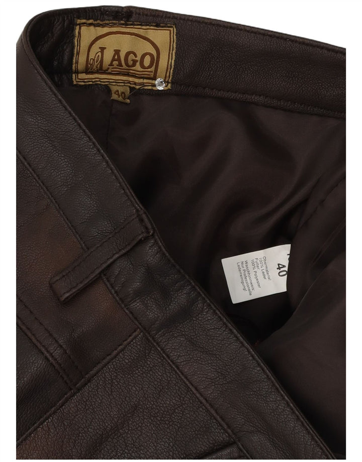 il Lago Herre Slim Læderbukser IT 48 Medium W30 L32 Brun Læder