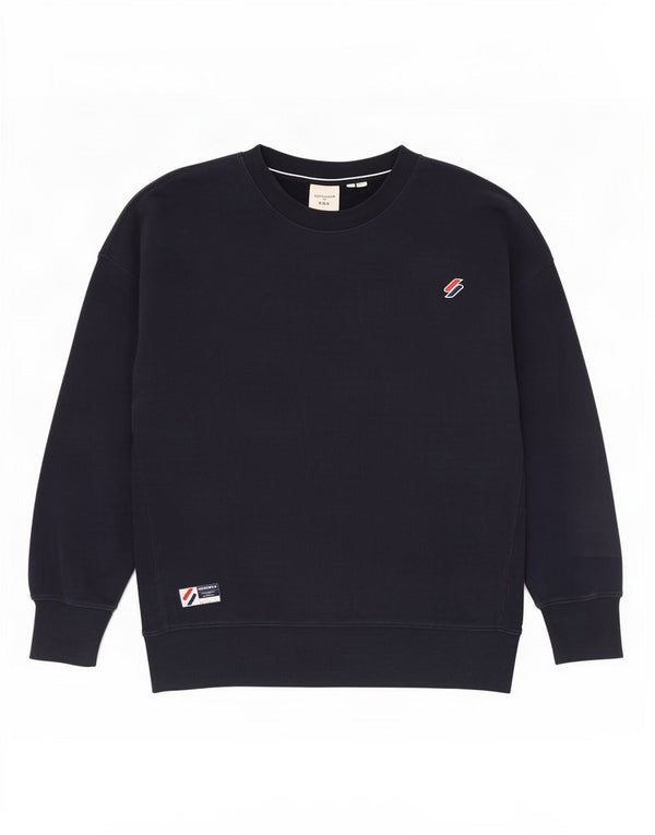 Superdry Herre Loose Fit Sweatshirt Jumper Medium Navyblå Bomuld