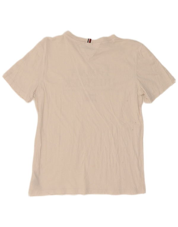 Tommy Hilfiger drenge grafisk t-shirt top 15-16 år hvid bomuld