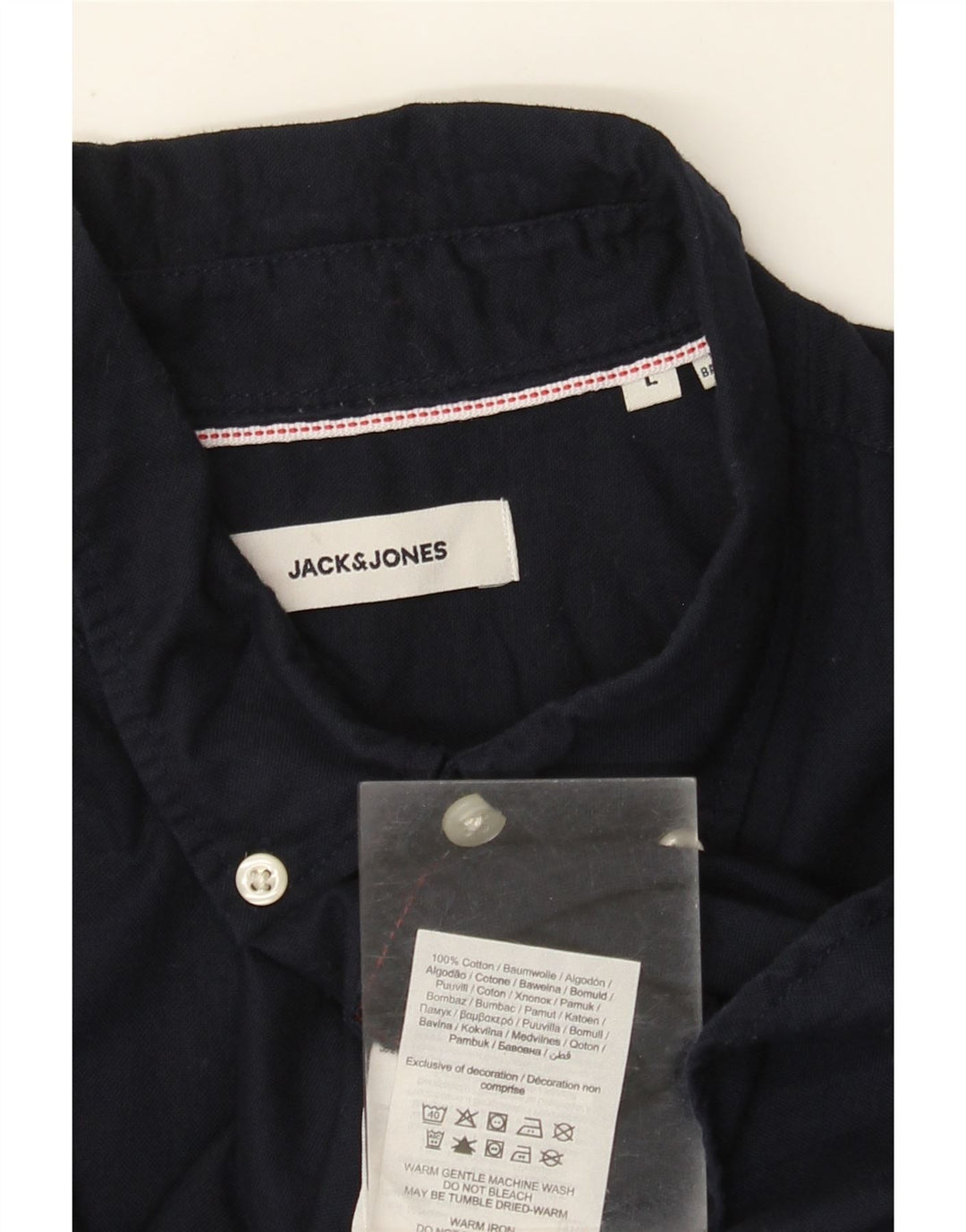 Jack & Jones herreskjorte stor marineblå bomuld