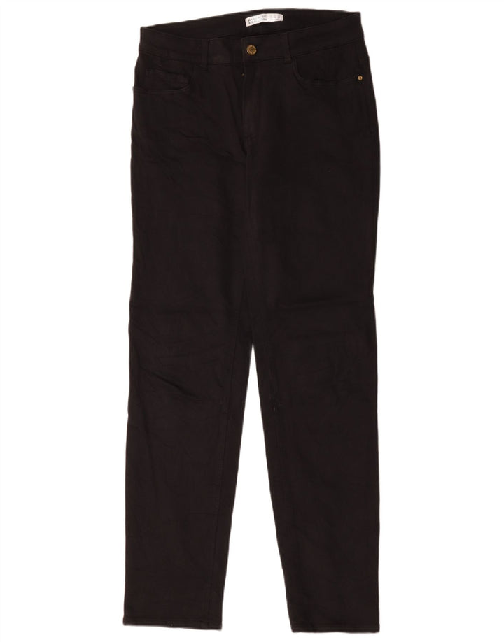 Zara Dame Straight Jeans EU 40 Medium W30 L30 Sort Bomuld